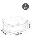 Jääkaapin Järjestelijäsetti (3 kpl) - Läpinäkyvä, 100% Muovi, BPA-vapaa, Koko: 30,5 x 21,5 x 12,5 cm - Eväsrasiat ja ruoansäilytysastiat - 8684283711840 - 4