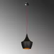 Kattokruunu, musta punainen, 23 cm, 130 cm, kestävä, säädettävä, tyylikäs - Katto- ja seinävalaisimet - 8681875459210 - 4