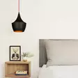 Kattokruunu, musta punainen, 23 cm, 130 cm, kestävä, säädettävä, tyylikäs - Katto- ja seinävalaisimet - 8681875459210 - 2