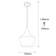 Kattokruunu, musta punainen, 23 cm, 130 cm, kestävä, säädettävä, tyylikäs - Katto- ja seinävalaisimet - 8681875459210 - 1