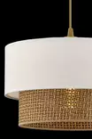 Kattokruunu, valkoinen, 65 cm korkea, CE-sertifioitu, kestävä - Katto- ja seinävalaisimet - 8684283467150 - 5