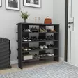 Kenkäkaappi Anthracite 100% Melamiinipinnoitettu Lastulevy 18 mm 72x75,6x31,4 cm Tyylikäs ja Kestävä Säilytysratkaisu - Kenkäkaapit - 8683743974610 - 2