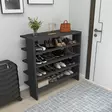 Kenkäkaappi Anthracite 100% Melamiinipinnoitettu Lastulevy 18 mm 72x75,6x31,4 cm Tyylikäs ja Kestävä Säilytysratkaisu - Kenkäkaapit - 8683743974610 - 3