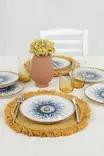 Keraaminen Jälkiruokalautasetti 22 cm (6 kpl) - Antibakteerinen, Helppo Puhdistaa, Ekologinen, Valkoinen/Sininen/Oranssi - Lautaset - 8684283355860 - 4