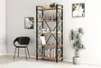 Kirjahylly, atlantic pine black, Leveys 100 cm, kestävä, tyylikäs - Kirjahyllyt - 8682870972070 - 3