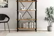 Kirjahylly, atlantic pine black, Leveys 100 cm, kestävä, tyylikäs - Kirjahyllyt - 8682870972070 - 4