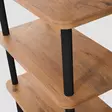 Kirjahylly, musta atlantinmänty, 180 cm leveä, kestävä, helppo koota - Kirjahyllyt - 8683342857420 - 3