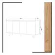 Konsoli, valkoinen, 140cm leveä, kestävä, tilaa säästävä - Lipastot ja senkit - 8681875207460 - 5