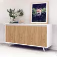 Konsoli, valkoinen, 140cm leveä, kestävä, tilaa säästävä - Lipastot ja senkit - 8681875207460 - 2