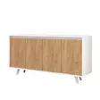 Konsoli, valkoinen, 140cm leveä, kestävä, tilaa säästävä - Lipastot ja senkit - 8681875207460 - 4