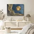 Koristeellinen Canvas-Seinäkello 70x100cm - Monivärinen, 100% Mokkanahkakangas, 100% Puinen Kehys, Tyylikäs Sisustuselementti - Seinäkellot - 8684282056270 - 3