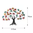 Koristeellinen metallinen seinäkoriste, monivärinen, 115 x 94 x 4 cm, ainutlaatuinen, kestävä - Koristeet, koriste-esineet - 8683342852760 - 8