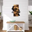 Koristeellinen Puu-Seinäkoriste, Pähkinä-Musta, 43x58x3 cm, 50% Puu, 50% Metalli, Ainutlaatuinen Sisustuselementti - Koristeet, koriste-esineet - 8684282474050 - 4