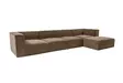 Kulmasohva, ruskea, 350 cm x 65 cm x 190 cm, kestävä, mukava, tilava - Sohvat - 8684282438380 - 7