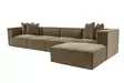 Kulmasohva, ruskea, 350 cm x 65 cm x 190 cm, kestävä, mukava, tilava - Sohvat - 8684282438380 - 5