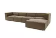 Kulmasohva, ruskea, 350 cm x 65 cm x 190 cm, kestävä, mukava, tilava - Sohvat - 8684282438380 - 8