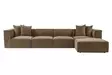 Kulmasohva, ruskea, 350 cm x 65 cm x 190 cm, kestävä, mukava, tilava - Sohvat - 8684282438380 - 4