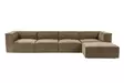 Kulmasohva, ruskea, 350 cm x 65 cm x 190 cm, kestävä, mukava, tilava - Sohvat - 8684282438380 - 6