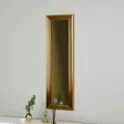 Kultainen Peili 30x90 cm - MDF Kehys, Ekologinen Flotal-E, Seinälle Kiinnitettävä, Tyylikäs Sisustuselementti - Peilit - 8683743822690 - 2
