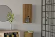 Kylpyhuonekaappi, Pähkinä, 100% Melamiinipinnoitettu Lastulevy, 18 mm, 30x71x21,8 cm, Useita Hyllyjä, Seinään Kiinnitettävä - Kylpyhuonekalusteet - 8681875449600 - 2