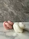 Kynttiläsetti (2 kpl) - 100% SOYA, Pinkki Valkoinen, 6x5x6 cm, Laventeli-Vanilja Tuoksu, Sisustukseen ja Rentoutumiseen - Kynttilät ja lyhdyt - 8684283555550 - 2