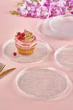 Läpinäkyvä Jälkiruokalautasetti 6 kpl - 16 cm - Elegantti ja Ajaton Muotoilu - Korkealaatuinen Lasi - Ei Konepesua - Lautaset - 8684283785100 - 2