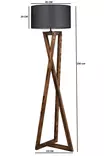 Lattiavalaisin, musta, 150 cm korkea, kestävä, tyylikäs - Lattia- ja pöytävalaisimet - 8681875644500 - 12