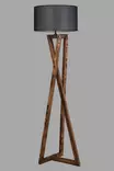 Lattiavalaisin, musta, 150 cm korkea, kestävä, tyylikäs - Lattia- ja pöytävalaisimet - 8681875644500 - 3
