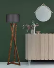 Lattiavalaisin, musta, 150 cm korkea, kestävä, tyylikäs - Lattia- ja pöytävalaisimet - 8681875644500 - 2