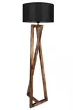 Lattiavalaisin, musta, 150 cm korkea, kestävä, tyylikäs - Lattia- ja pöytävalaisimet - 8681875644500 - 4