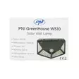 LED aurinkolamppu PNI GreenHouse WS10, 100 lediä, 600 lm, PIR kulma 120 astetta, akku 1800 mAh, seinäasennus - PNI tuotteet - 5949066535710 - 10