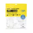 Litteä verkkokaapeli S/STP CAT7 PNI U7150W, 2 x RJ45, 4 paria johtoja, 32AWG, kupari, 10 Gbps, 600 MHz, 15m, valkoinen - PNI tuotteet - 5949066538650 - 3
