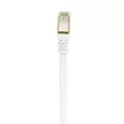 Litteä verkkokaapeli S/STP CAT7 PNI U7150W, 2 x RJ45, 4 paria johtoja, 32AWG, kupari, 10 Gbps, 600 MHz, 15m, valkoinen - PNI tuotteet - 5949066538650 - 5