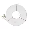 Litteä verkkokaapeli S/STP CAT7 PNI U7150W, 2 x RJ45, 4 paria johtoja, 32AWG, kupari, 10 Gbps, 600 MHz, 15m, valkoinen - PNI tuotteet - 5949066538650 - 2