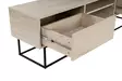 Marmorinen TV-taso - 100% Melamiinipinnoitettu - Rautajalat - 2 Vetolaatikkoa - 180x50x40 cm - Travertiini Musta - TV-tasot - 8684283111220 - 9