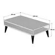 Moderni sohvapöytä, Pähkinä, 100% Melamiinipinnoitettu Lastulevy, 18mm, 105x34,6x60cm, 2 Pakkausta, Tyylikäs ja Kestävä - Sohvapöydät - 8681875827750 - 4