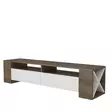 Moderni TV-taso, Pähkinä Valkoinen, 100% Melamiinipinnoitettu, 155x35x35 cm, Useita Hyllyjä, Lisäsäilytystilaa - TV-tasot - 8681875445060 - 1