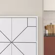Monikäyttöinen Kaappi - Valkoinen, 100% Melamiinipinnoitettu Lastulevy, 18 mm, 62,6x136x35,6 cm, Pehmeästi Sulkeutuvat Saranat - Kaapit ja lipastot - 8683743797950 - 16