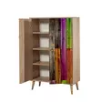 Monikäyttöinen Kaappi Sonoma Tammi 80x127x36 cm - Melamiinipinnoitettu, Saranoilla, Lisäsäilytystilaa, UV-suojattu - Kaapit ja lipastot - 8681875340860 - 7