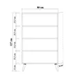 Monikäyttöinen Kaappi Sonoma Tammi 80x127x36 cm - Melamiinipinnoitettu, Saranoilla, Lisäsäilytystilaa, UV-suojattu - Kaapit ja lipastot - 8681875340860 - 9