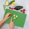 Monivärinen 100% Karkaistu Lasi Leikkuulauta 20x30 cm - Antibakteerinen, Helppo Puhdistaa, Liukumaton - Keittiötyövälineet - 8684283728350 - 2