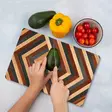 Monivärinen 100% Karkaistu Lasi Leikkuulauta 20x30 cm - Antibakteerinen, Helppo Puhdistaa, Liukumaton Silikonijalat - Keittiötyövälineet - 8684283727780 - 2