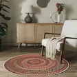Monivärinen 120x120 cm Konepestävä Antibakteerinen 3D Digitaalipainettu Puuvilla-Polyesteri Matto - Pyöreät matot - 8683743683840 - 2