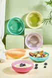 Monivärinen 6-osainen 15 cm lasikulho-setti - Tyylikäs ja kestävä keittiöväline - Ei astianpesukone- tai mikroaaltouunikelpoinen - Tarjoiluastiat - 8684283796250 - 1