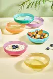 Monivärinen 6-osainen 15 cm lasikulho-setti - Tyylikäs ja kestävä keittiöväline - Ei astianpesukone- tai mikroaaltouunikelpoinen - Tarjoiluastiat - 8684283796250 - 2