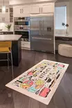 Monivärinen eteisen matto käytävämatto 80x200 cm - Antibakteerinen, Konepestävä, Liukumaton, 100% Polyesteri, 10 mm Paksuus - Pienet matot ja käytävämatot - 8681875593990 - 2