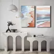 Monivärinen Koristeellinen Canvas-taulu 2-osainen, 100% Canvas 2,8 mm, 100% Mäntykehys, Koko 95x70 cm - Taulut ja kehykset - 8684282625520 - 3