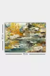 Monivärinen Koristeellinen Canvas-taulu 50x70 cm - 100% Kangas ja Puu, 3 cm Kehys - Seinäsisustus Taulu - Taulut ja kehykset - 8681875738810 - 4