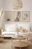 Monivärinen Koristeellinen Kolmen Osan Kehystetty Maalaus - 100% Massiivipuukehys, 33x48 cm, Digitaalinen Painatus - Taulut ja kehykset - 8684283135950 - 1