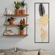 Monivärinen Koristeellinen Metalliseinäkoriste - 100% Metalli, 32x5x90 cm, Käsinmaalattu, Elegantti Sisustuselementti - Koristeet, koriste-esineet - 8683342215640 - 4
